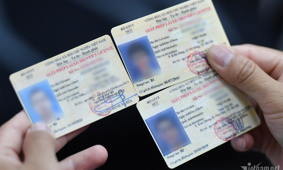 Đề xuất đưa giấy phép lái xe hạng B1, B2 về cùng hạng B