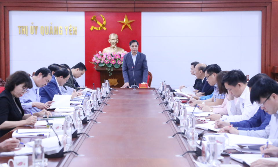 Kiểm điểm tiến độ GPMB các dự án trọng điểm trên địa bàn TX Quảng Yên