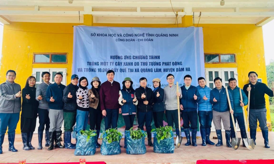 Sở KH&CN tổ chức Tết trồng cây tại huyện Đầm Hà