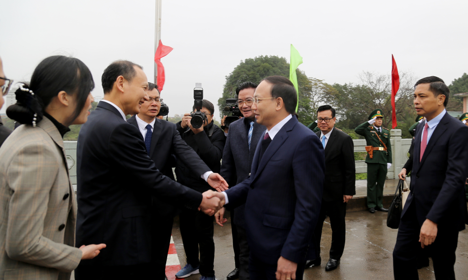 Đoàn công tác của tỉnh Quảng Ninh bắt đầu chuyến thăm chính thức tại Quảng Tây, Trung Quốc