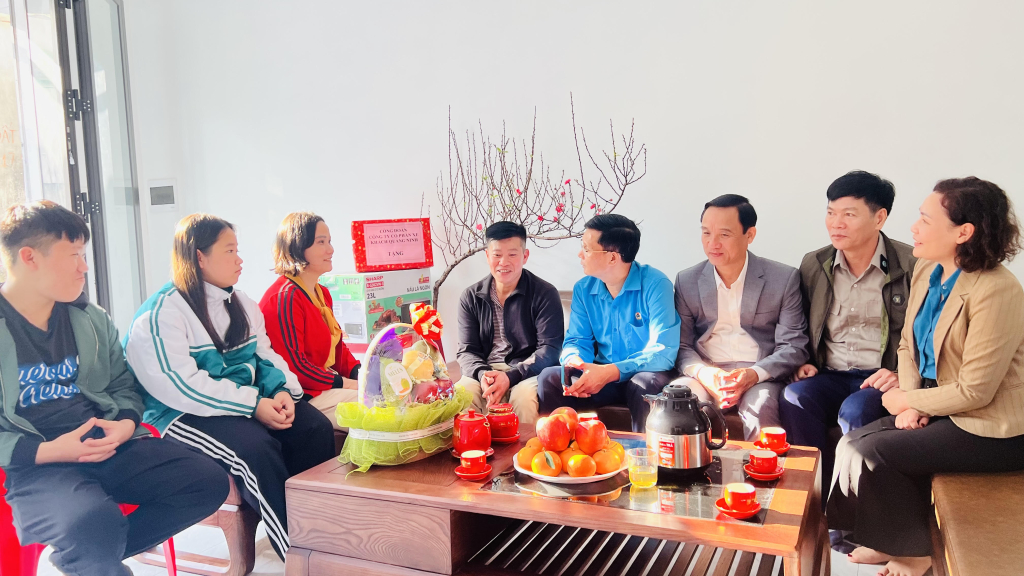 Mái ấm công đoàn gia đình anh Nguyễn Văn Trung đươc đưa vào sử dụng trước Tết nguyên đán 2024.