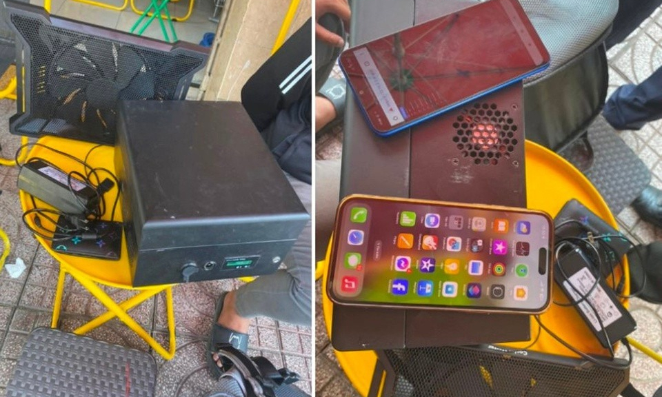 Dùng xe máy mang trạm BTS giả để phát tán tin nhắn lừa đảo