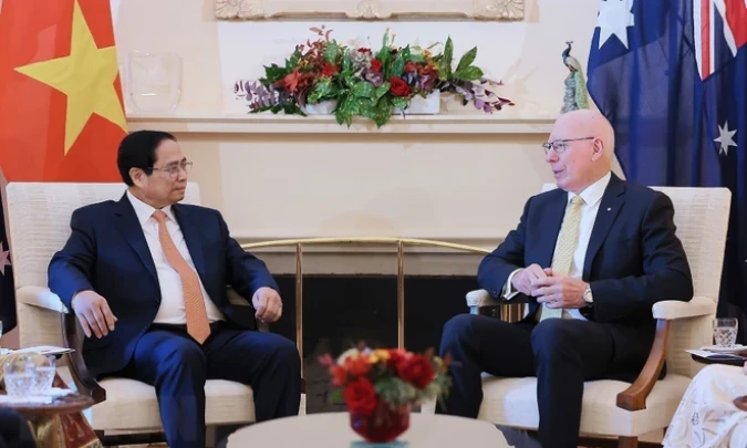 Thủ tướng Chính phủ Phạm Minh Chính hội kiến Toàn quyền Australia David Hurley