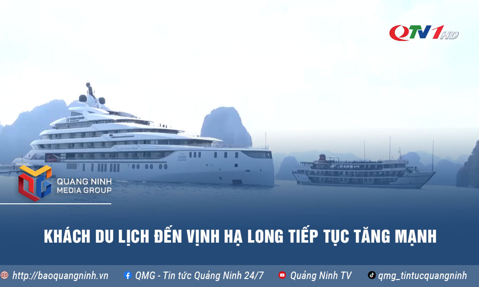 Khách du lịch đến vịnh Hạ Long tiếp tục tăng mạnh