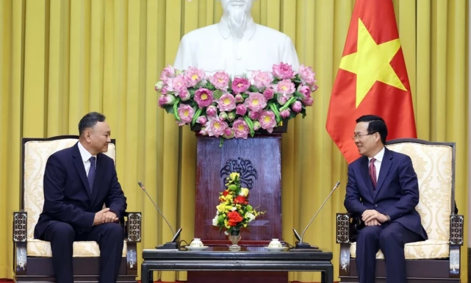 Chủ tịch nước Võ Văn Thưởng tiếp Viện trưởng Viện Kiểm sát Mông Cổ
