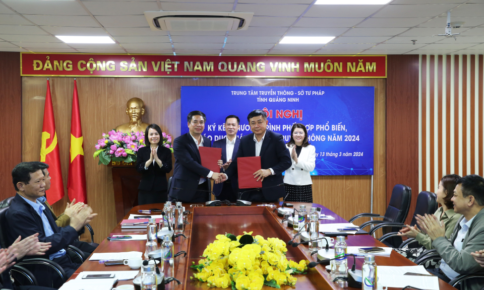 Trung tâm Truyền thông tỉnh – Sở Tư pháp: Ký kết chương trình phối hợp truyền thông năm 2024