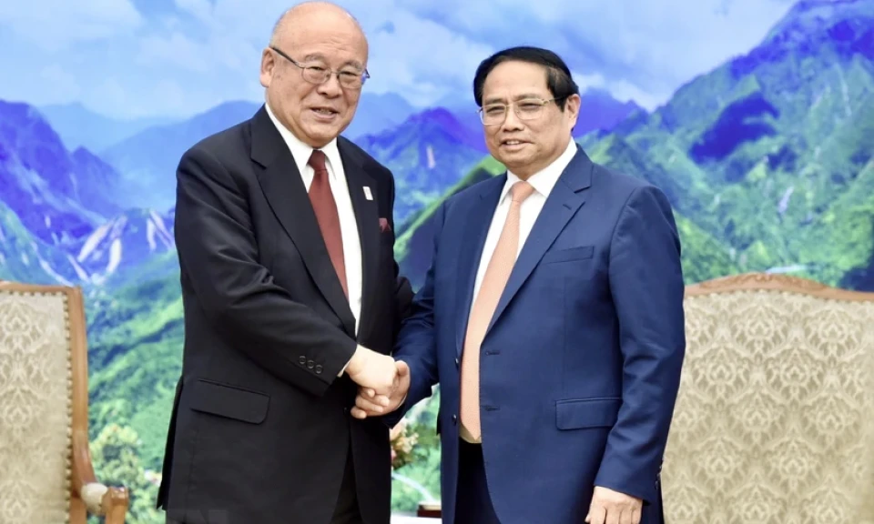 Thủ tướng tiếp Cố vấn Đặc biệt Liên minh Nghị sỹ hữu nghị Nhật Bản-Việt Nam