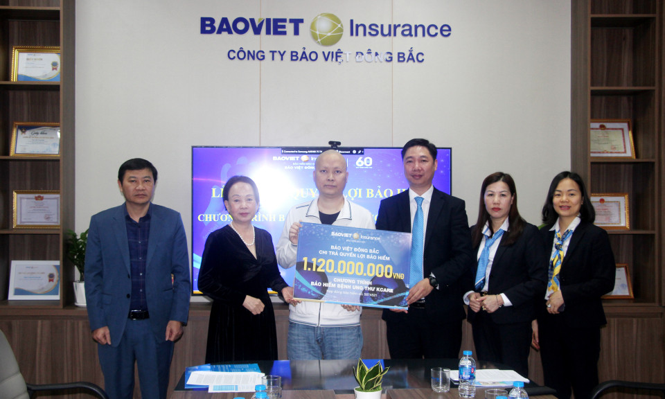 Công ty Bảo Việt Đông Bắc: Chi trả trên 1 tỷ đồng tiền bảo hiểm cho khách hàng