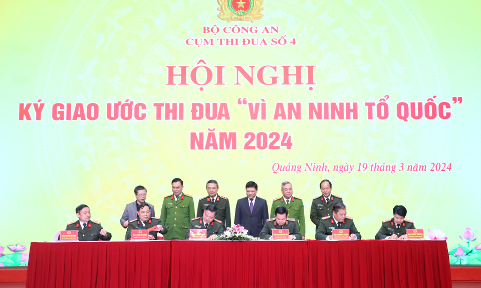 Cụm thi đua số 4 Bộ Công an ký giao ước thi đua Vì ANTQ năm 2024