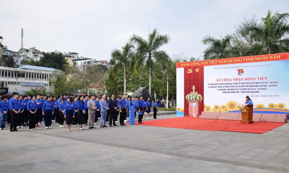 Đoàn Khối các cơ quan tỉnh công nhận “Lớp đoàn viên kỷ niệm 93 năm ngày thành lập Đoàn TNCS Hồ Chí Minh"