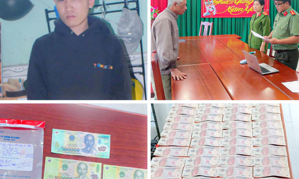 Con mua tiền giả để cha tiêu xài, cả hai đều bị bắt