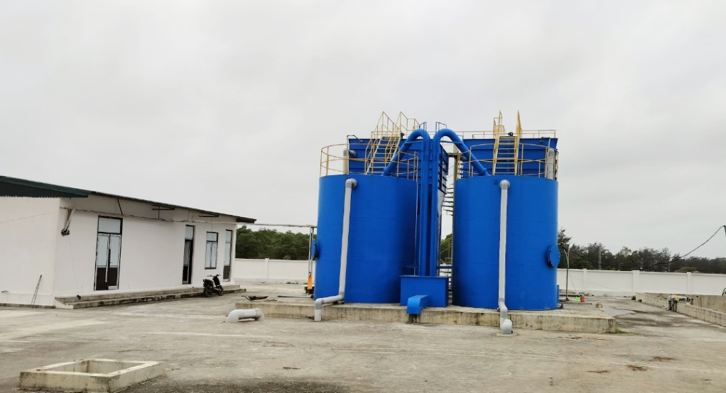 Các hạng mục xử lý nước của Dự án Nhà máy cấp nước cơ bản hoàn thành.