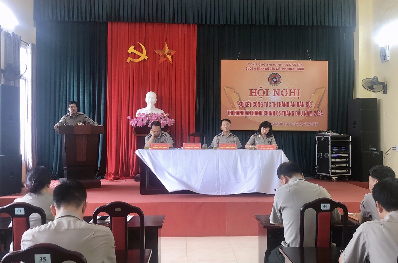 Quang cảnh hội nghị sơ kết ngành thi hành án dân sự 6 tháng đầu năm 2024. Ảnh: Hạnh Nguyễn (CTV)