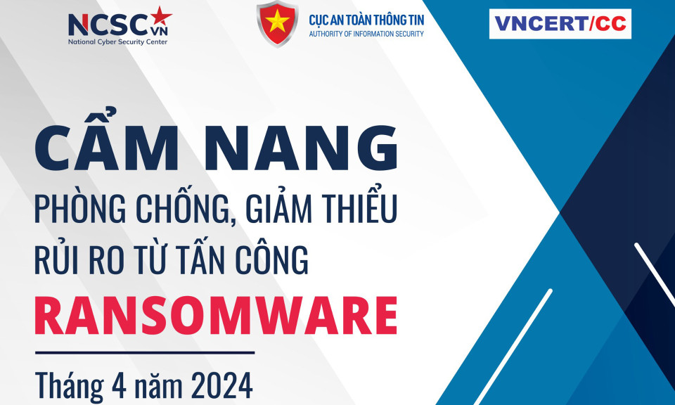 Bộ TT&TT ra cẩm nang giúp các tổ chức phòng chống tấn công ransomware