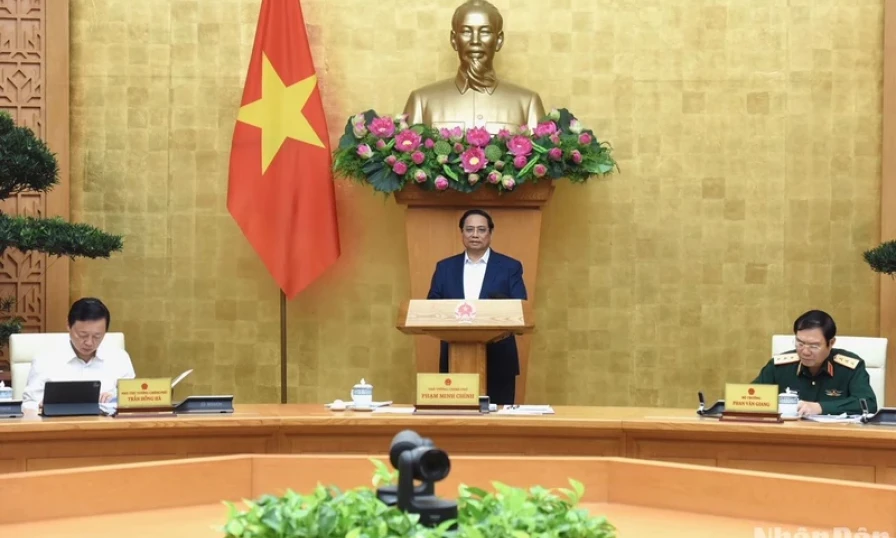 Thủ tướng Phạm Minh Chính chủ trì phiên họp Chính phủ chuyên đề pháp luật tháng 4/2024