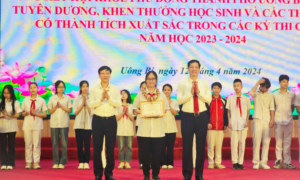 TP Uông Bí: Tuyên dương, khen thưởng 152 giáo viên, học sinh có thành tích xuất sắc trong các kỳ thi cấp tỉnh năm học 2023-2024