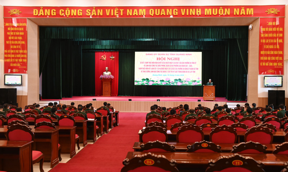 Đảng ủy Quân sự tỉnh Quảng Ninh sơ kết Nghị quyết số 03 của Ban thường vụ Tỉnh ủy