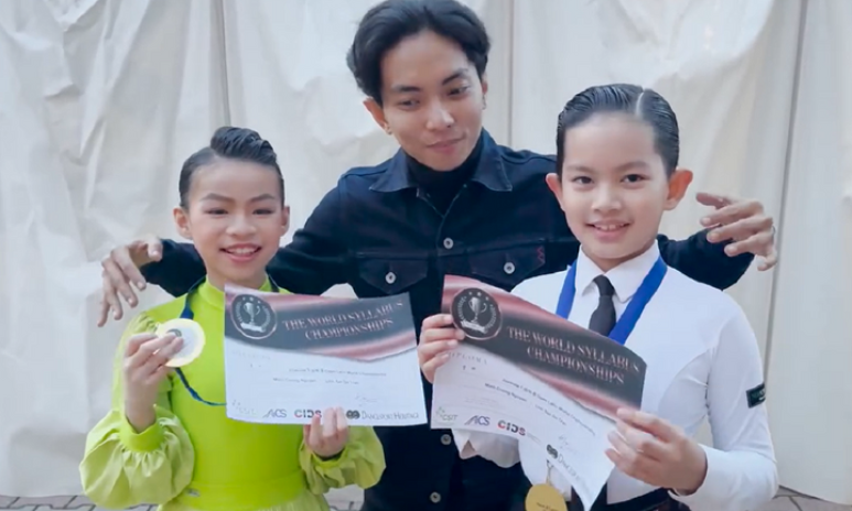 Con trai Khánh Thi - Phan Hiển vô địch giải khiêu vũ thể thao lần thứ hai