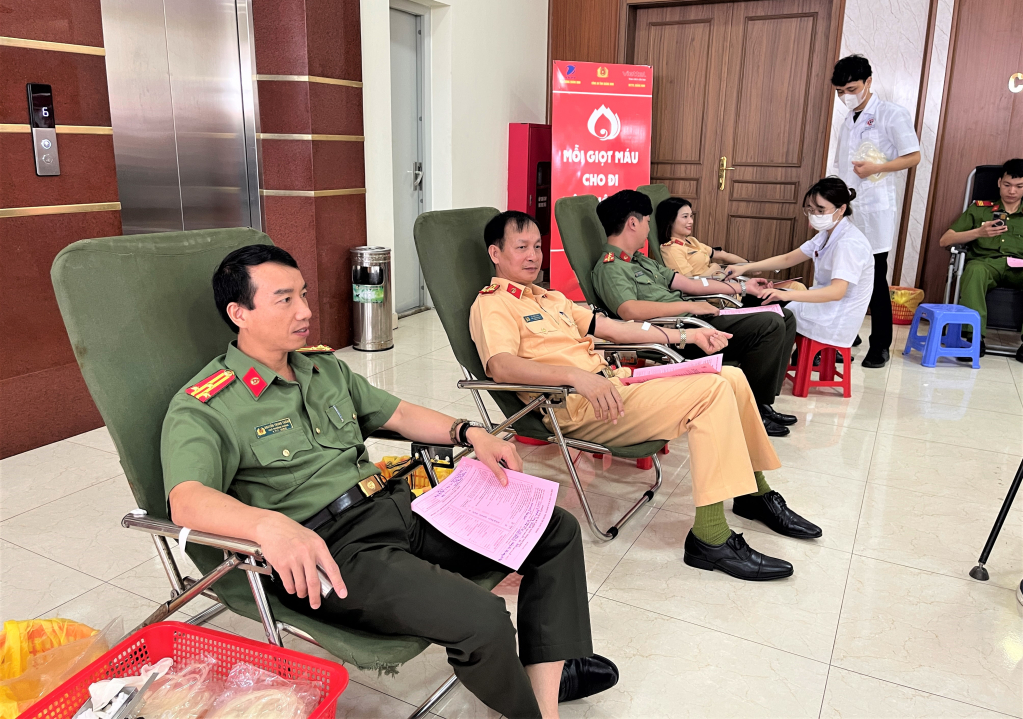 Từ năm 2014 đến nay, Công an tỉnh đã tổ chức 14 chương trình hiến máu với 4.563 lượt cán bộ chiến sỹ tham gia.