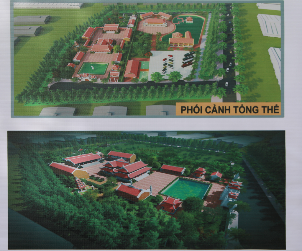 Phổi cảnh xây dựng Khu nội tự chùa Lái