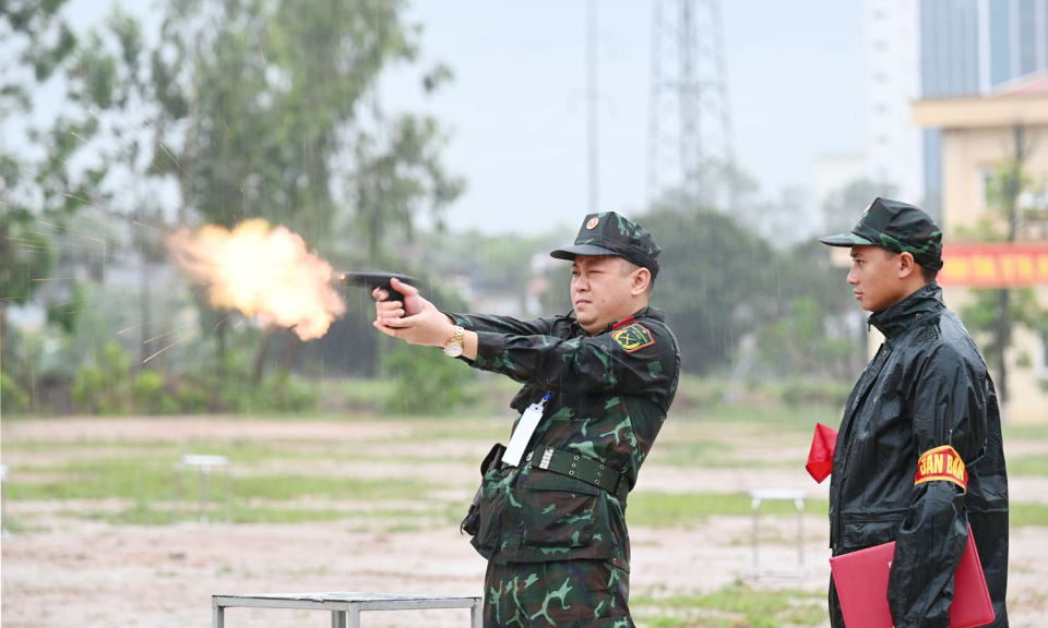 Hội thao bắn súng quân dụng lực lượng TT Quân đội và dân quân tự vệ LLVT tỉnh Quảng Ninh năm 2024