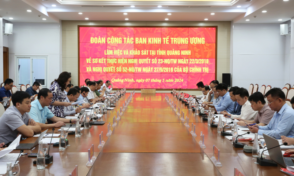 Đoàn công tác Ban Kinh tế Trung ương làm việc và khảo sát tại tỉnh Quảng Ninh