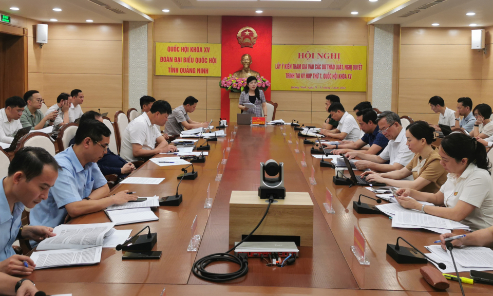 Đoàn ĐBQH tỉnh lấy ý kiến tham gia vào 2 dự thảo luật