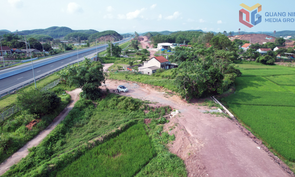 Đường gom cao tốc tại Vân Đồn vẫn gặp khó do vướng mặt bằng 
