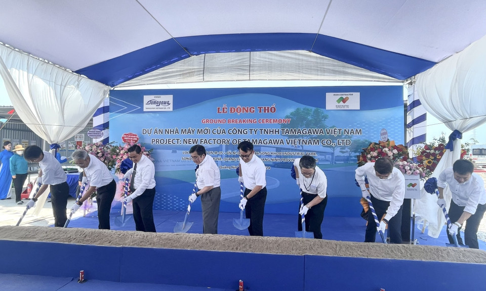 Khởi công xây dựng nhà máy của Công ty TNHH Tamagawa Việt Nam tại KCN Sông Khoai