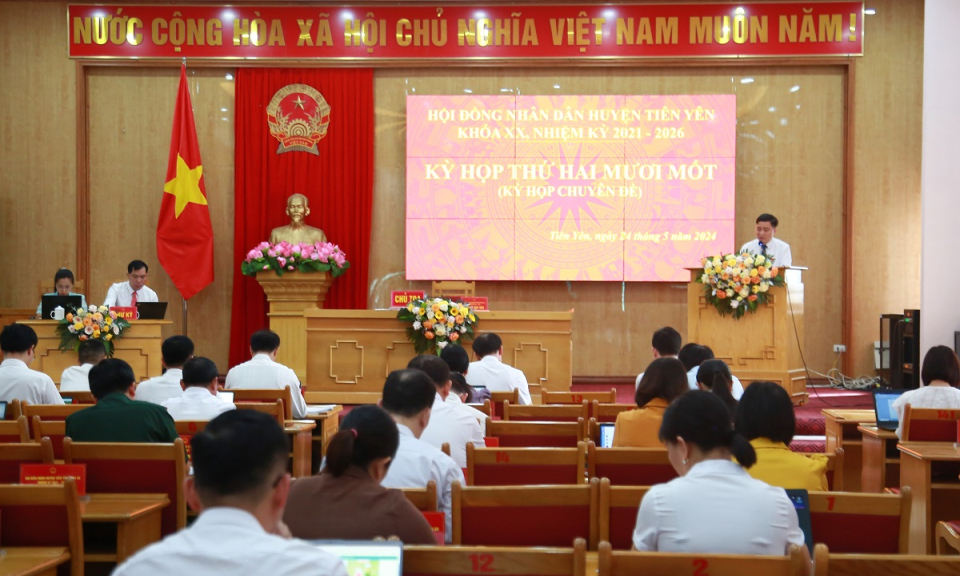 Kỳ họp thứ 21 HĐND huyện Tiên Yên khóa XX, nhiệm kỳ 2021-2026
