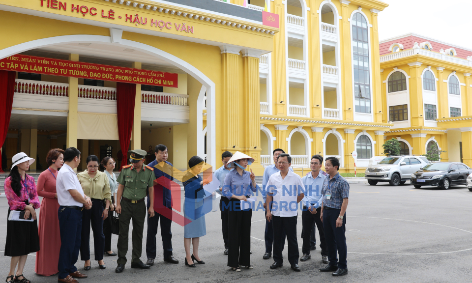 Chủ tịch UBND tỉnh Cao Tường Huy kiểm tra công tác chuẩn bị tổ chức kỳ thi vào lớp 10 THPT, tháng 5-2024