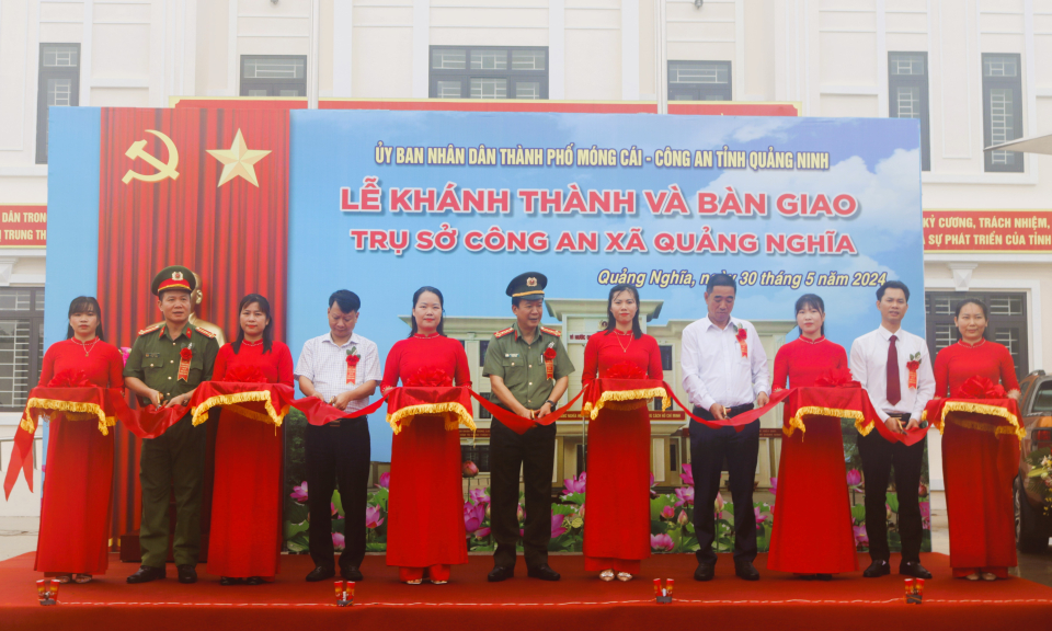 TP Móng Cái: Khánh thành và bàn giao trụ sở Công an xã Quảng Nghĩa và Hải Sơn