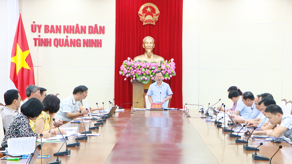  Đồng chí Cao Tường Huy, Bí thư Ban cán sự Đảng, Chủ tịch UBND tỉnh phát biểu chỉ đạo tại cuộc họp