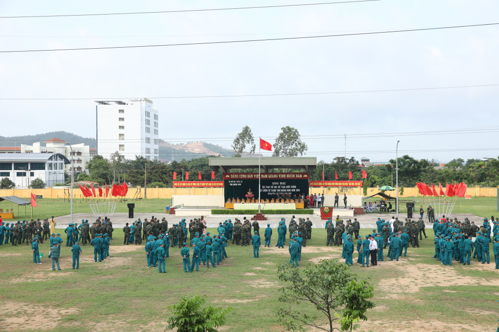 Quang cảnh Hội thao TDTT Quốc phòng lực lượng vũ trang tỉnh năm 2024.