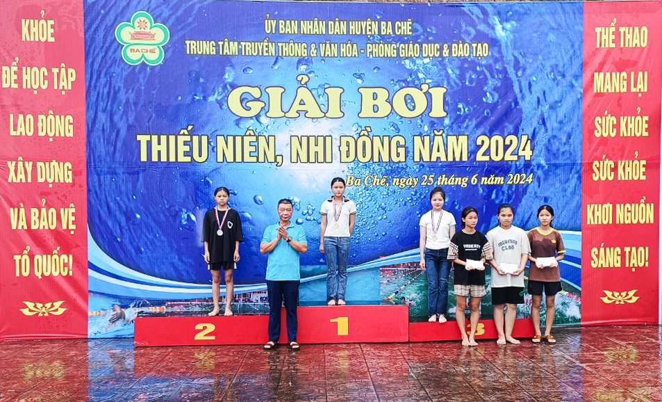 Trao giải huy chương Vàng, Bạc, Đồng và giải Khuyến khích cho các vận động viên đạt thành tích cao ở từng nội dung thi đấu.