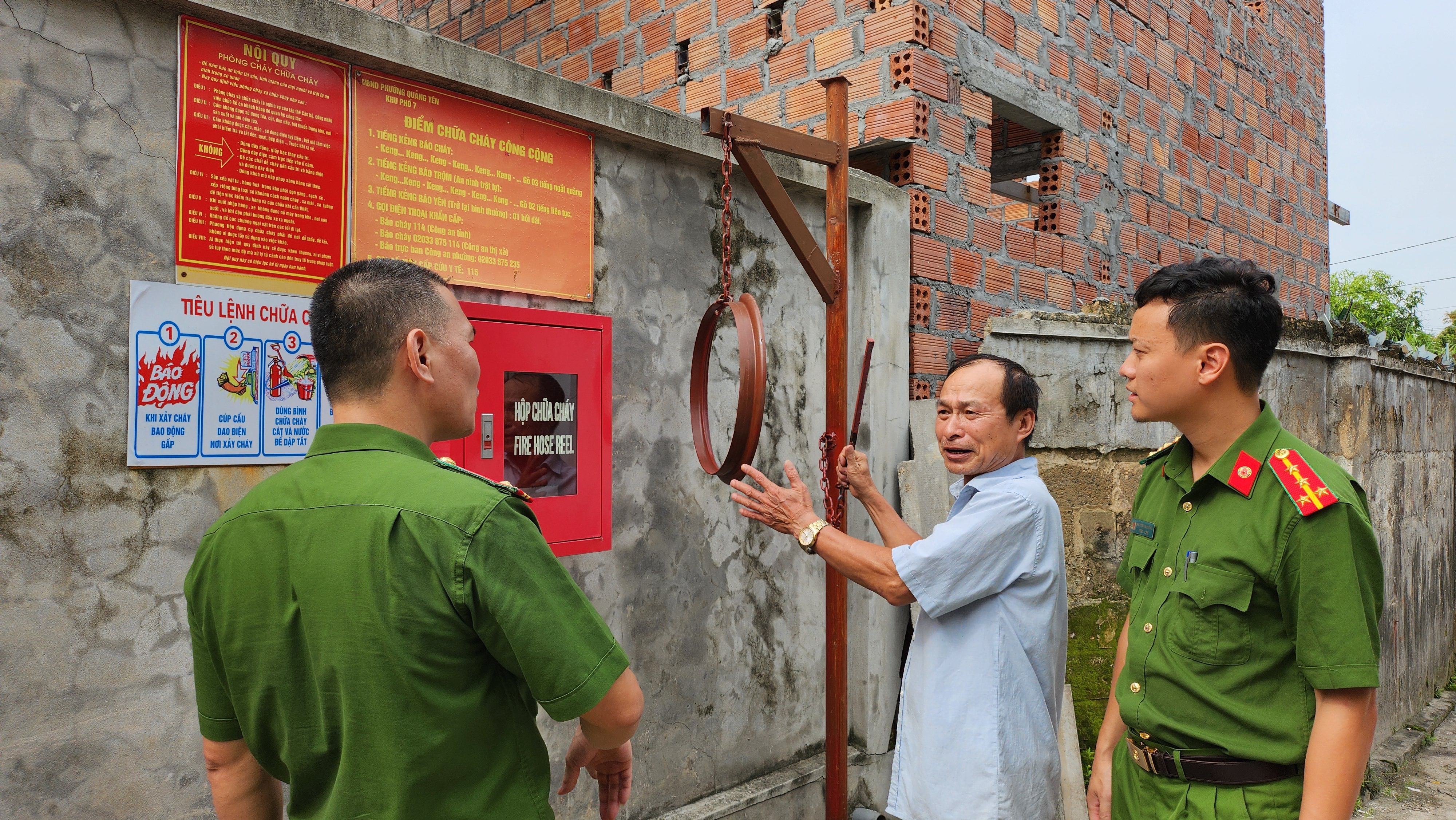 Điểm chữa cháy công cộng khu phố 7, phường Quảng Yên (TX Quảng Yên), tháng 6/2024.