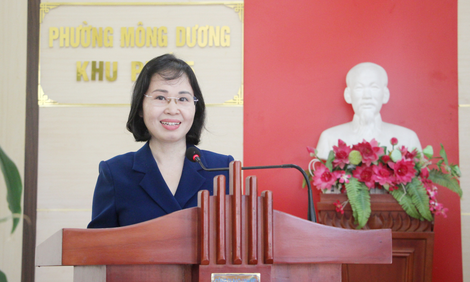 Đồng chí Phó Bí thư Thường trực Tỉnh ủy dự sinh hoạt chi bộ tại khu phố 5, phường Mông Dương