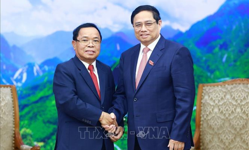 Thủ tướng tiếp Chủ nhiệm Ban Kiểm tra Trung ương, Tổng Thanh tra Nhà nước Lào