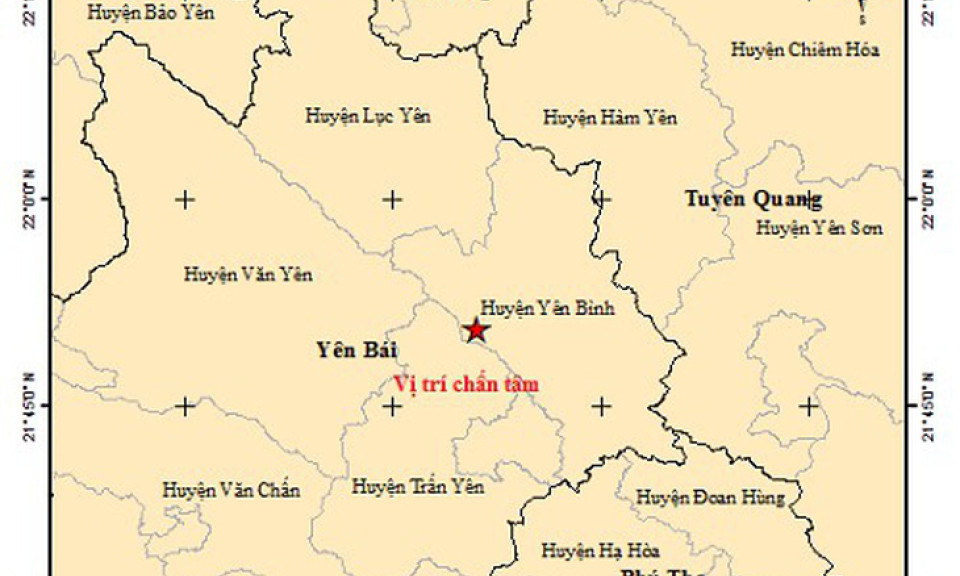 Động đất ở Yên Bái