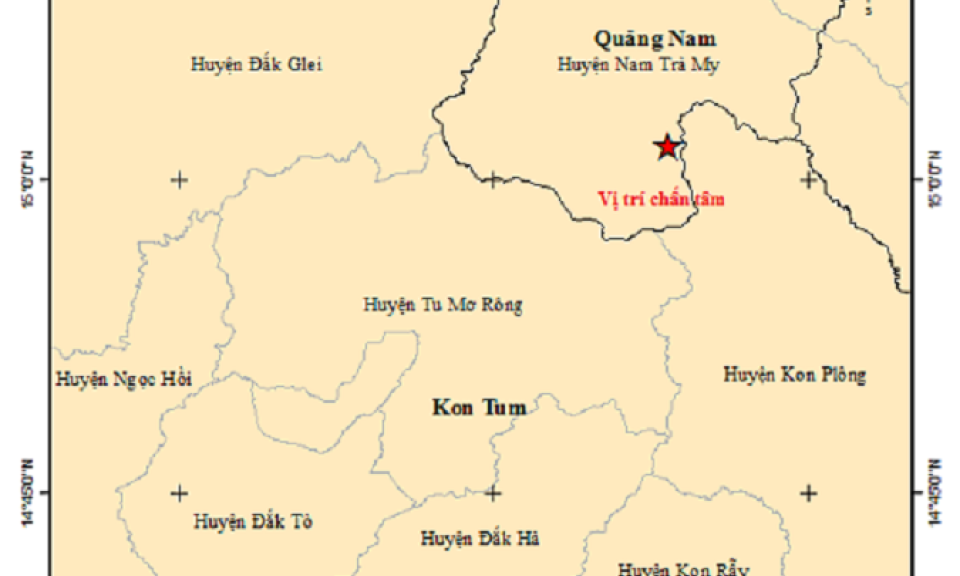 Huyện miền núi ở Quảng Nam xảy ra động đất 2.5 độ richter 