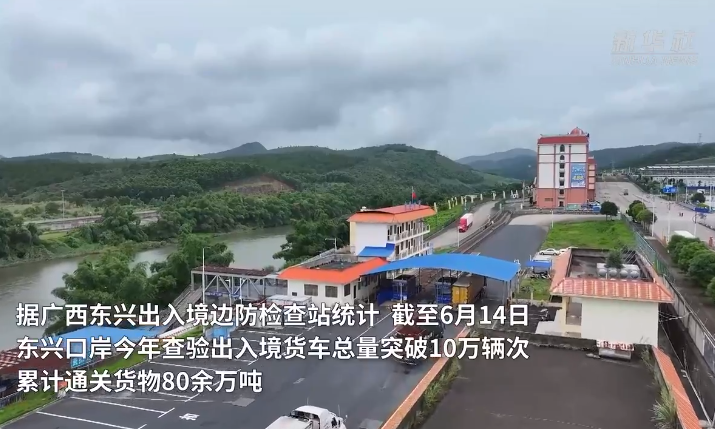广西东兴口岸今年累计查验出入境货运车辆破10万次