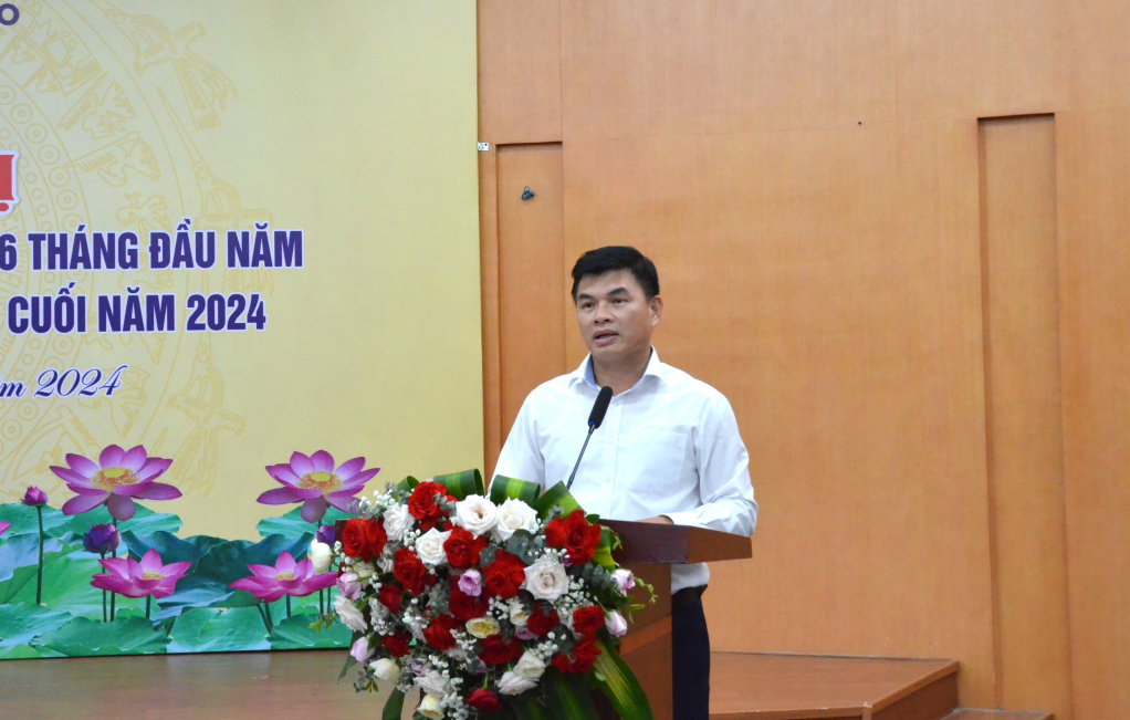 Đồng chí Nguyễn Mạnh Hà, GĐ Sở Văn hóa và Thể thao nhấn mạnh tầm quan trọng của công tác văn hóa trong việc nâng cao chất lượng sống của người dân.