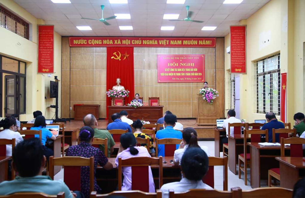 Đảng bộ thị trấn Tiên Yên, huyện Tiên Yên tổ chức hội nghị sơ kết công tác Đảng bộ 6 tháng đầu năm 2024.