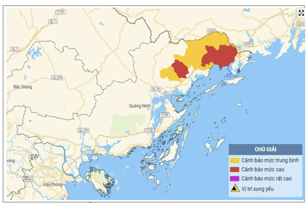 Bản đồ cảnh báo 