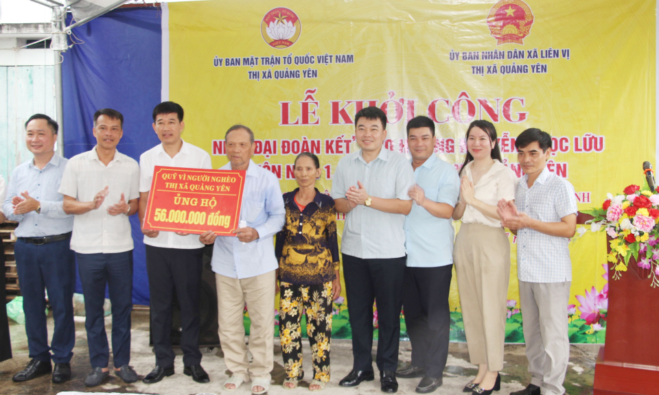 Quảng Yên: Khởi công xây dựng Nhà Đại đoàn kết cho hộ cận nghèo 
