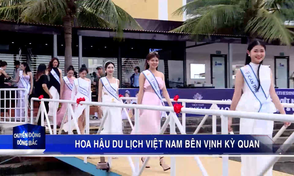 Hoa hậu Du lịch Việt Nam bên vịnh kỳ quan