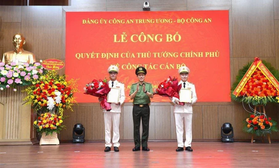 Bộ Công an trao quyết định bổ nhiệm chức vụ đối với hai Thứ trưởng