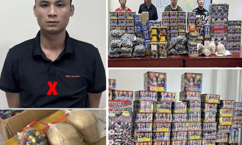 Phá đường dây buôn bán pháo nổ xuyên quốc gia với quy mô lớn