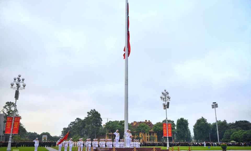 Lễ thượng cờ rủ Quốc tang Tổng bí thư Nguyễn Phú Trọng