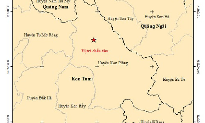 35 trận động đất liên tiếp ở huyện Kon Plông, tỉnh Kon Tum